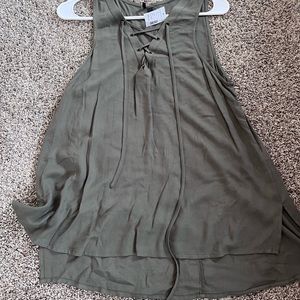 Green Maurices tank top with ties brand new with tags